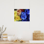 Sortierte frische Rosenbuquets Poster (Küche)