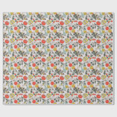 Sortierte Früchte, farbenfrohe, nahtlose Muster. Geschenkpapier (Flach)