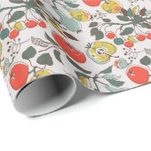 Sortierte Früchte, farbenfrohe, nahtlose Muster. Geschenkpapier (Rolleneckpunkt)