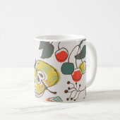 Sortierte Früchte, farbenfrohe, nahtlose Muster. Kaffeetasse (VorderseiteRechts)