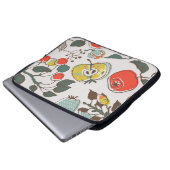 Sortierte Früchte, farbenfrohe, nahtlose Muster. Laptopschutzhülle (Vorne Knopf)