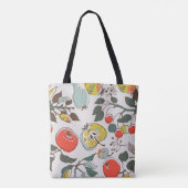 Sortierte Früchte, farbenfrohe, nahtlose Muster. Tasche (Rückseite)