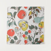 Sortierte Früchte, farbenfrohe, nahtlose Muster. Wandteppich (Vorderseite (Horizontal))