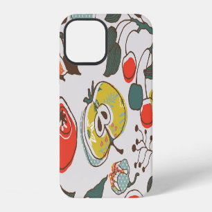 Sortierte Früchte, farbenfrohes nahtloses Muster. iPhone 12 Hülle