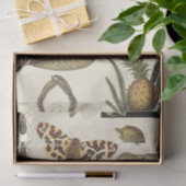 Sortierte Tiere gemalt auf Sahnehintergrund Seidenpapier (Geschenk)