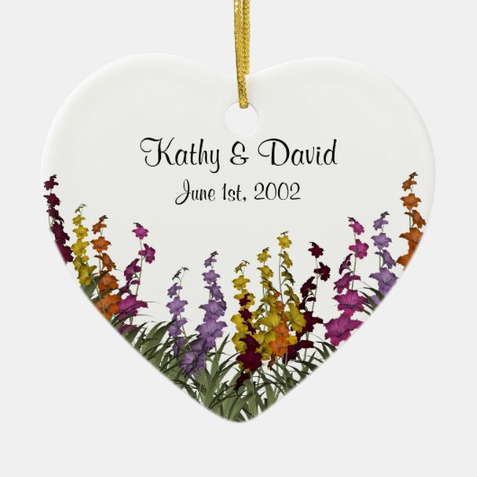 Sortierte Wedding Blumen Keramik Ornament (Vorne)