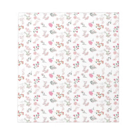 Sortierte zarte Blume im Muster Notizblock