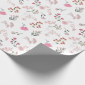 Sortierte zarte Blume in Musterdruck Geschenkpapier (Ecke)