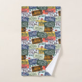 Sortierter KFZ-Zulassungsschein Teller Badhandtuch Set (Handtuch)