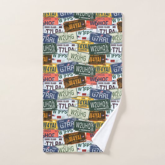 Sortierter KFZ-Zulassungsschein Teller Badhandtuch Set (Handtuch)