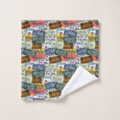 Sortierter KFZ-Zulassungsschein Teller Badhandtuch Set (Waschlappen)