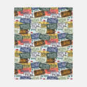 Sortierter KFZ-Zulassungsschein Teller Fleecedecke (Vorderseite)