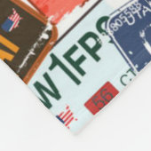 Sortierter KFZ-Zulassungsschein Teller Fleecedecke (Ecke)