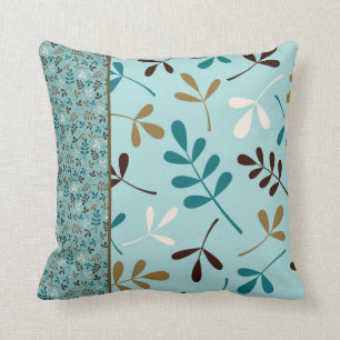 Sortiertes Blatt-Kunst-Knickenten-Sahnegold Brown Kissen