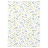 Sortiertes Blätter-blaues Grün graues gelbes Tischdecke (Vorderseite)