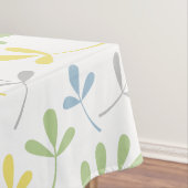 Sortiertes Blätter-blaues Grün graues gelbes Tischdecke (Beispiel)