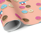 Sortiertes Donuts- und Ballonmuster Geschenkpapier (Rolleneckpunkt)