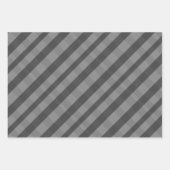 Sortiertes Karo Grün Braun Grau Geschenkpapier Set (Vorderseite 3)