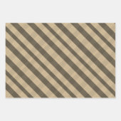 Sortiertes Karo Grün Braun Grau Geschenkpapier Set (Vorderseite 2)