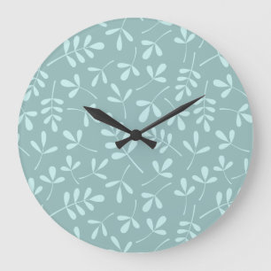 Sortiertes Licht auf mittlerem aquamarinem Große Wanduhr