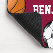 Sortiertes Sport-Name-Rot Mousepad (Ecke)