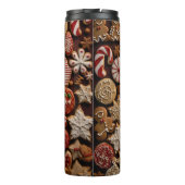 Sortiertes Weihnachtsplätzchen-Muster Thermosbecher (Rückseite)