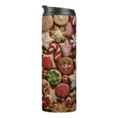 Sortiertes Weihnachtsplätzchen-Muster Thermosbecher (Nach rechts gedreht)