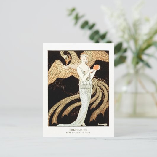 Sortilèges: Abend von George Barbier Postkarte (Stehend Vorderseite)
