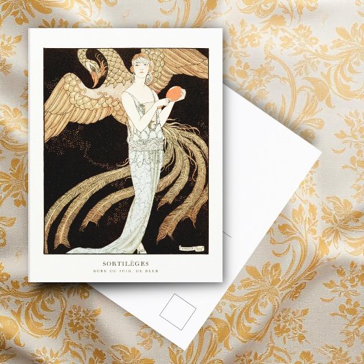 Sortilèges: Abend von George Barbier Postkarte