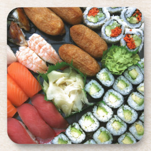 Sortiment japanischer Sushi-Favoriten Untersetzer