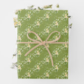 Sortiment von Vogelarten und Blumenblättern Geschenkpapier Set (Beispiel)