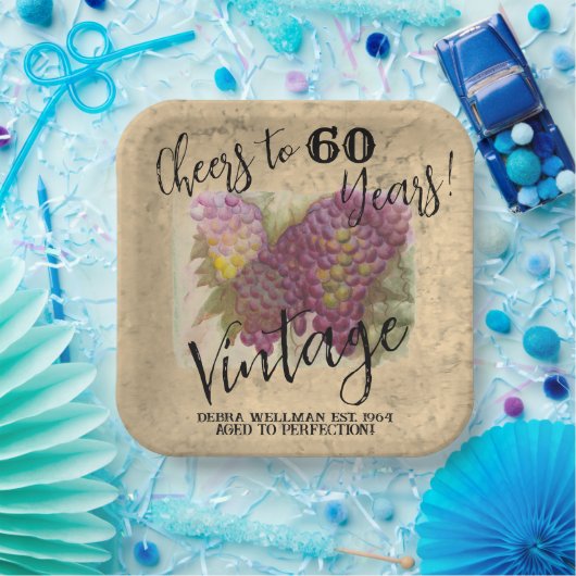 Sortiment Wein Land 60. Pappteller (Party)