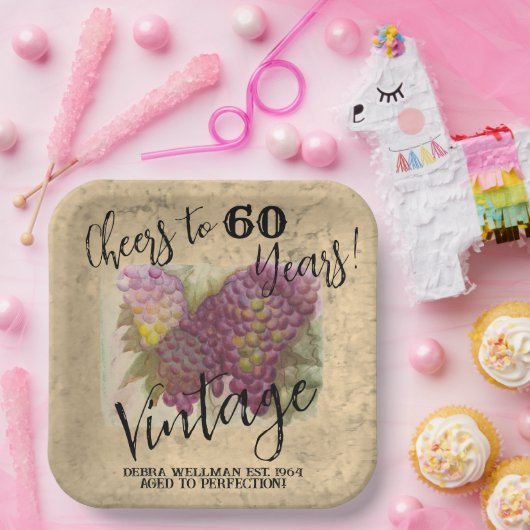 Sortiment Wein Land 60. Pappteller (Party)