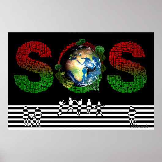 SOS Erde Mensch Poster (Vorne)