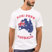 SOS! Free Australia - Freedom & Rights Australian T-Shirt (Vorderseite)