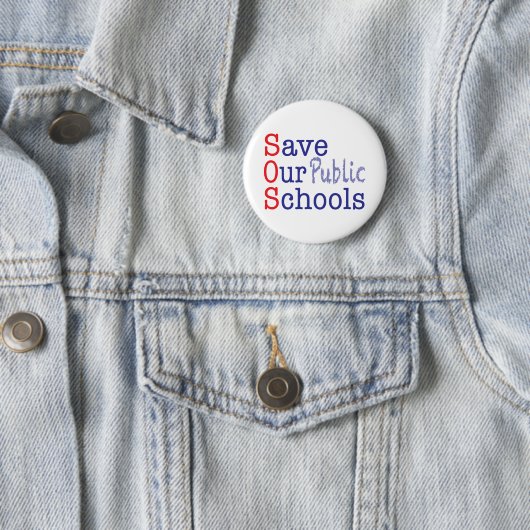 SOS für unsere öffentlichen Schulen gerettet Button (Beispiel)