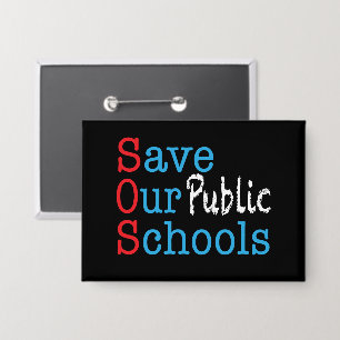 SOS für unsere öffentlichen Schulen gerettet Button