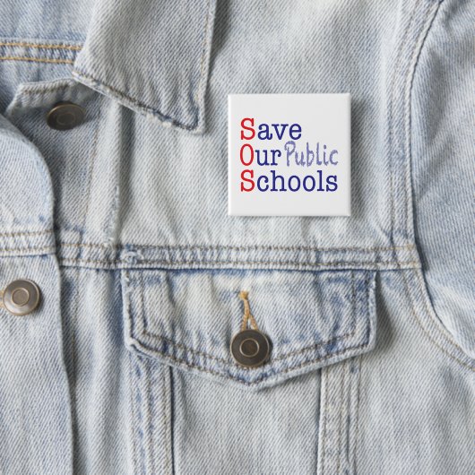 SOS für unsere öffentlichen Schulen gerettet Button (Beispiel)