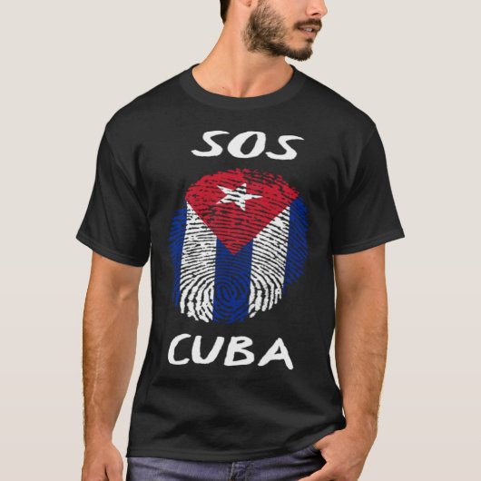 SOS Kuba DNA Kuba Libre Freedom & Libertad T-Shirt (Vorderseite)