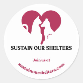 SOS-Logo-Aufkleber Runder Aufkleber