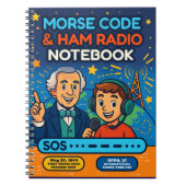 SOS Morse Code & Ham Radio - Spaß Unterricht Notizblock (Vorderseite)