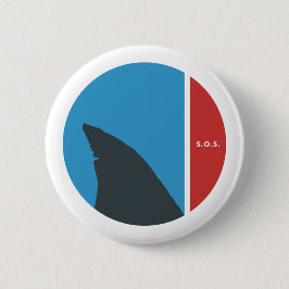 SOS rettete unsere Meere rettete unsere Haie Kreis Button