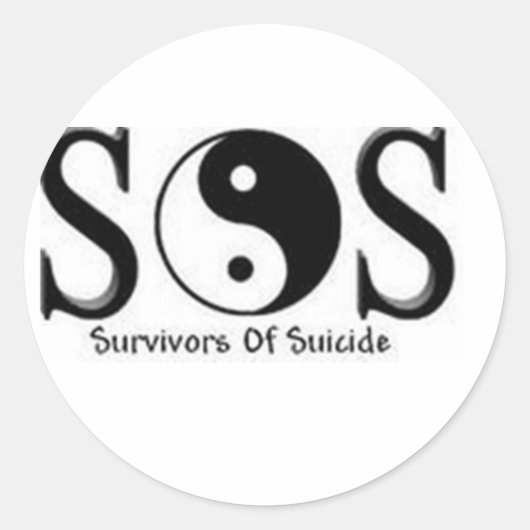 SOS RUNDER AUFKLEBER (Vorderseite)