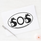 SOS - Sounds of Silence Oval Sticker (Umschlag)