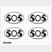 SOS - Sounds of Silence Oval Sticker (Blatt)