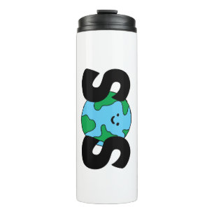 SOS World Ecofriendly Icon Happy Earth Clipart Öko Thermosbecher