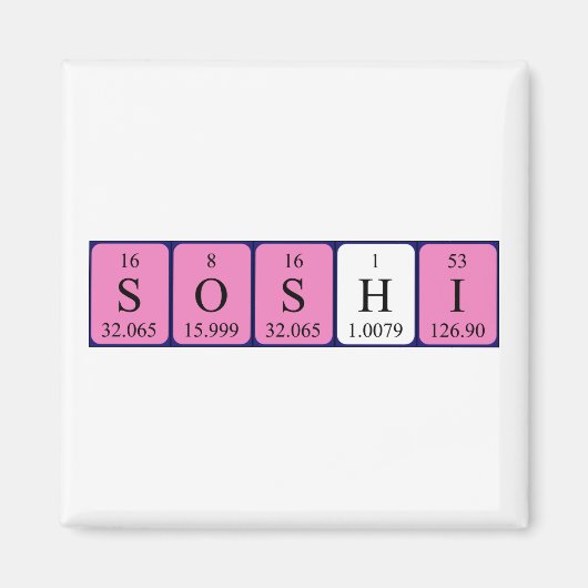 Soshi Periodenmagnet Magnet (Vorne)