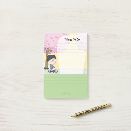 sosoHoney(67) Kirschblüten Post-it Klebezettel (Auf Schreibtisch)