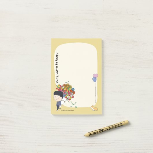 sosoHoney(68)-Blume Post-it Klebezettel (Auf Schreibtisch)