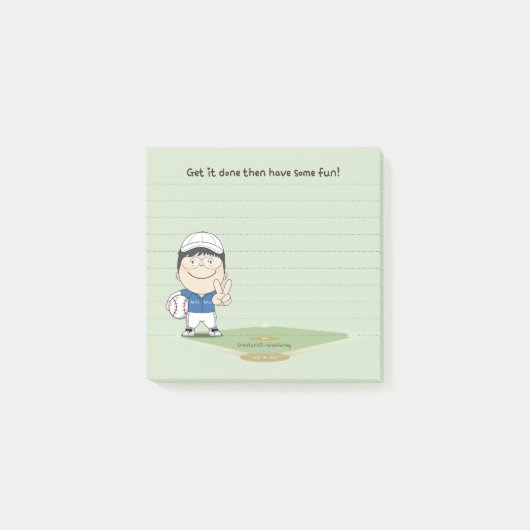 SosoHoney-Baseball Post-it Klebezettel (Vorderseite)